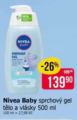 Teta Nivea Baby sprchový gel tělo a vlásky 500 ml nabídka