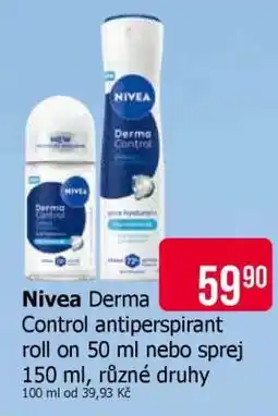 Teta Nivea Derma Control Antiperspirant nabídka