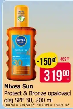 Teta Nivea Sun Protect & Bronze opalovací olej SPF 30, 200 ml nabídka