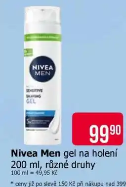 Teta Nivea Men gel na holení nabídka