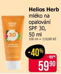 Teta Helios Herb mléko na opalování SPF 30, 50 ml nabídka