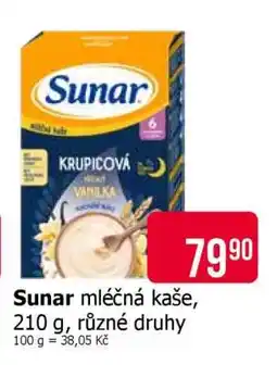 Teta Sunar mléčná kaše nabídka