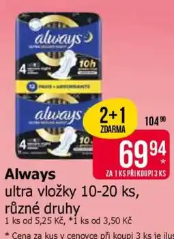 Teta Always ultra vložky nabídka