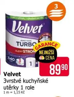 Teta Velvet 3vrstvé kuchyňské utěrky 1 role nabídka