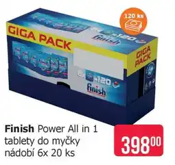 Teta Finish Power All in 1 Tablety do myčky nádobí 6x 20 ks nabídka