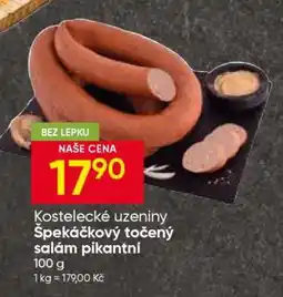 Hruška Špekáčkový točený salám pikantní nabídka