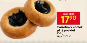 Hruška Tvarohový vdolek plný povidel nabídka