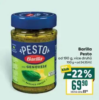 Billa BARILLA Pesto nabídka