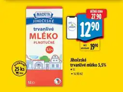 Albert Jihočeské Trvanlivé mléko 3,5% nabídka