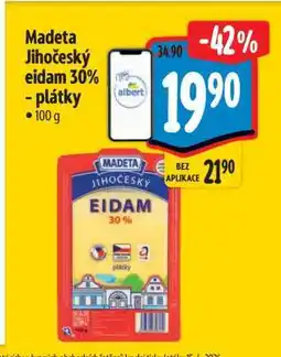 Albert Madeta Jihočeský eidam 30 plátky nabídka