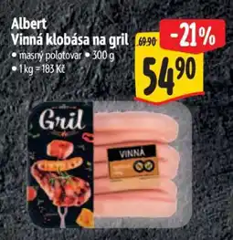 Albert Albert Vinná klobása na gril nabídka