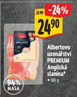 Albert Albertovo uzenářství PREMIUM Anglická slanina nabídka