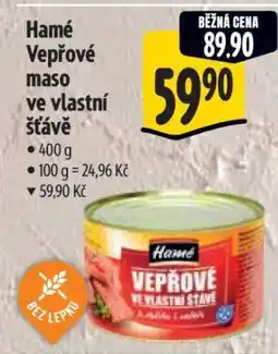 Albert Hamé Vepřové maso ve vlastní šťávě nabídka