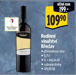 Albert Rodinné vinařství Břeclav nabídka