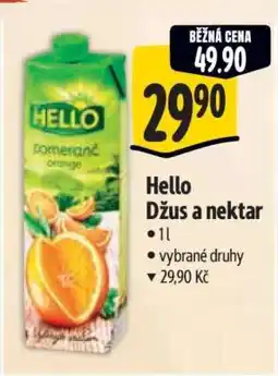 Albert Hello džus a nektar nabídka