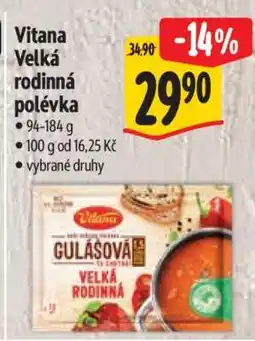 Albert Vitana Velká rodinná polévka nabídka