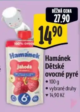 Albert Hamánek dětské ovocné pyré nabídka