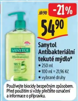 Albert Sanytol Antibakteriální tekuté mýdlo nabídka