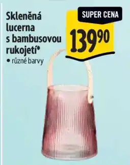 Albert Skleněná lucerna s bambusovou rukojetí nabídka
