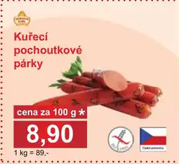 PLUS JIP Kuřecí pochoutkové párky nabídka