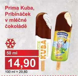 PLUS JIP Prima Kuba, Pribináček v mléčné čokoládě nabídka