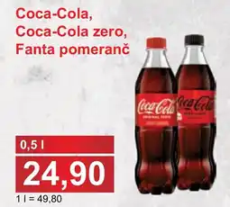 PLUS JIP Coca-Cola, Coca-Cola zero, Fanta pomeranč nabídka