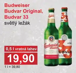 PLUS JIP Budweiser Budvar Original, Budvar 33 nabídka