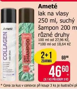 Teta Ameté lak na vlasy nabídka