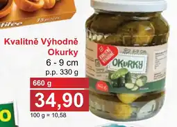 PLUS JIP Kvalitně Výhodně Okurky nabídka