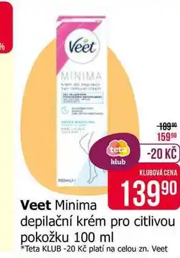 Teta Veet Minima Depilační krém pro citlivou pokožku nabídka