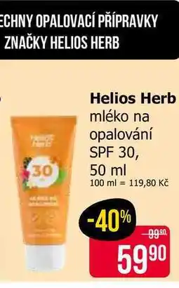 Teta Helios Herb mléko na opalování SPF 30 nabídka