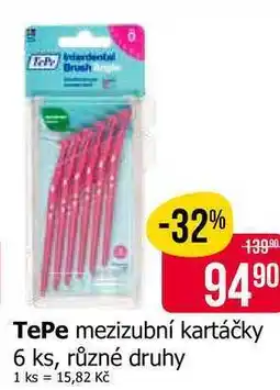 Teta TePe mezizubní kartáčky 6 ks, různé druhy nabídka