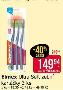 Teta Elmex Ultra Soft zubní kartáčky 3 ks nabídka