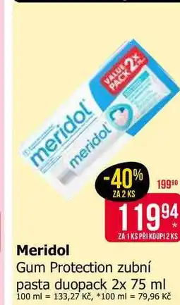 Teta meridol Gum Protection zubní pasta duopack nabídka