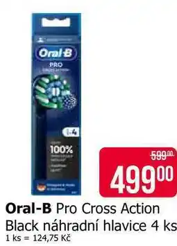 Teta Oral-B Pro Cross Action Black náhradní hlavice 4 ks nabídka