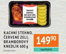 Coop hb Kachní stehno, červené zelí, bramborový knedlík nabídka