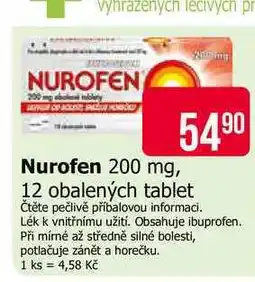 Teta Nurofen 200 mg, 12 obalených tablet nabídka