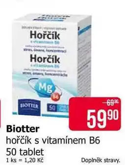 Teta Biotter hořčík s vitamínem B6 50 tablet nabídka