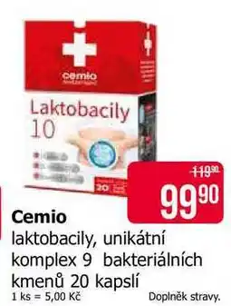 Teta cemio laktobacily, unikátní komplex 9 bakteriálních kmenů 20 kapslí nabídka