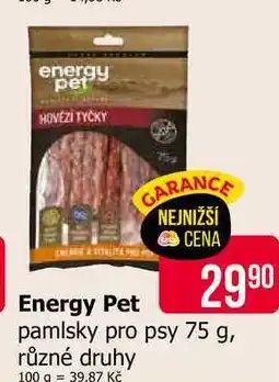 Teta Energy Pet pamlsky pro psy 75 g, různé druhy nabídka