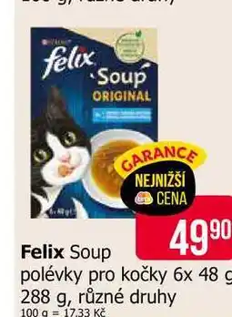 Teta Felix Soup polévky pro kočky 6x 48g, 288 g nabídka