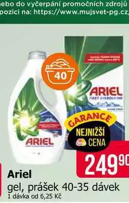 Teta Ariel gel, prášek 40-35 dávek nabídka