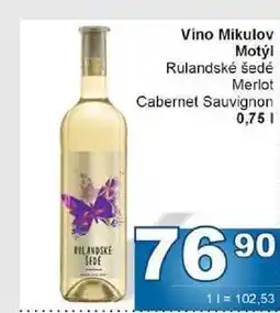 Jip Víno Mikulov Motýl Rulandské šedé Merlot nabídka