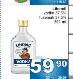 Jip Lihomil vodka 37,5% tuzemȧk 37,5% nabídka