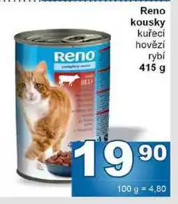 Jip Reno kousky kuřecí hovězí Reno rybí nabídka