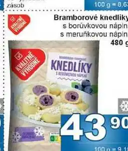 Jip Bramborové knedlíky s borůvkovou náplní s meruňkovou náplní nabídka