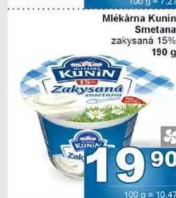 Jip Mlékárna Kuní Smetana zakysaná 15% nabídka