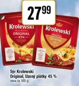 TEMPO Sýr Krolewski Original, Uzený plátky 45% nabídka