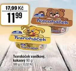 TEMPO Tvaroháček vanilkový, kakaový nabídka