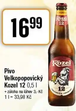 TEMPO Pivo Velkopopovický Kozel 12 nabídka